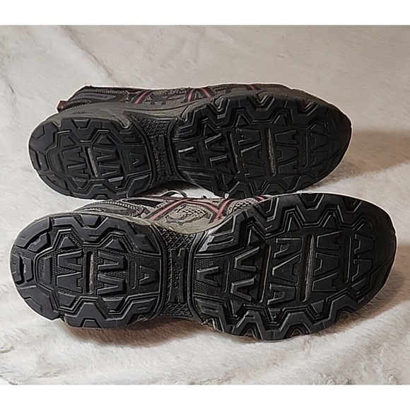 ASICS Shoes Mens 11.5 Gel-Venture 6 Grey Red Lace-Up Trail Running Sneakers Mesh main image 8